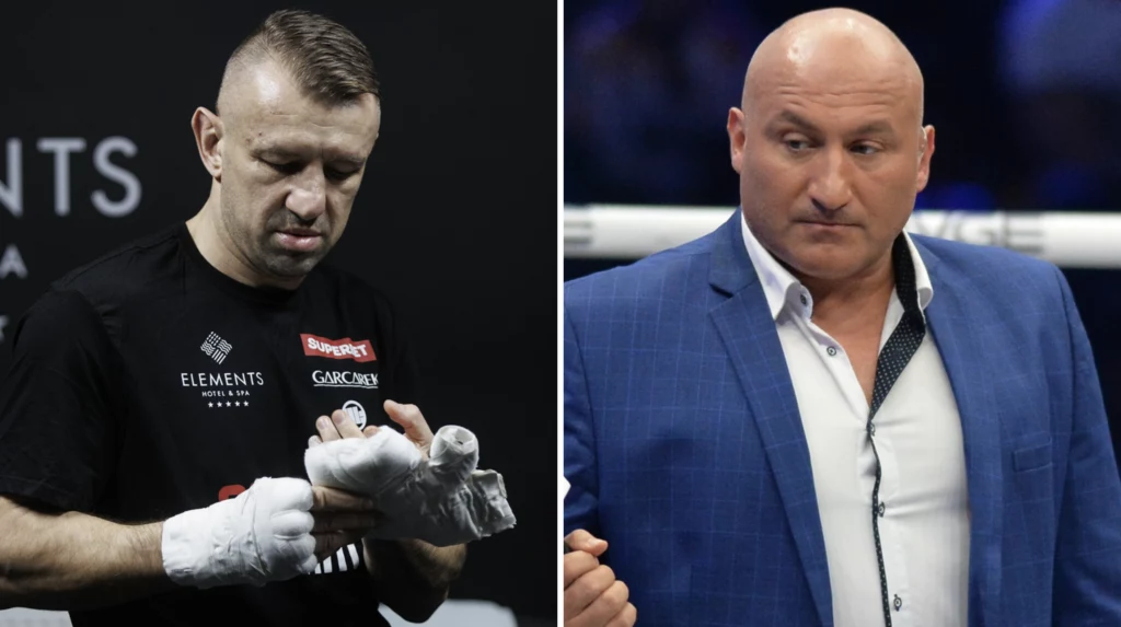 Marcin Najman uderza w Tomasza Adamka Marcin Najman uderza w Tomasza Adamka