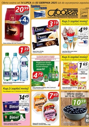 Gazetka promocyjna PSS Społem Poznań, ważna od 14.07.2025 do 03.08.2025.