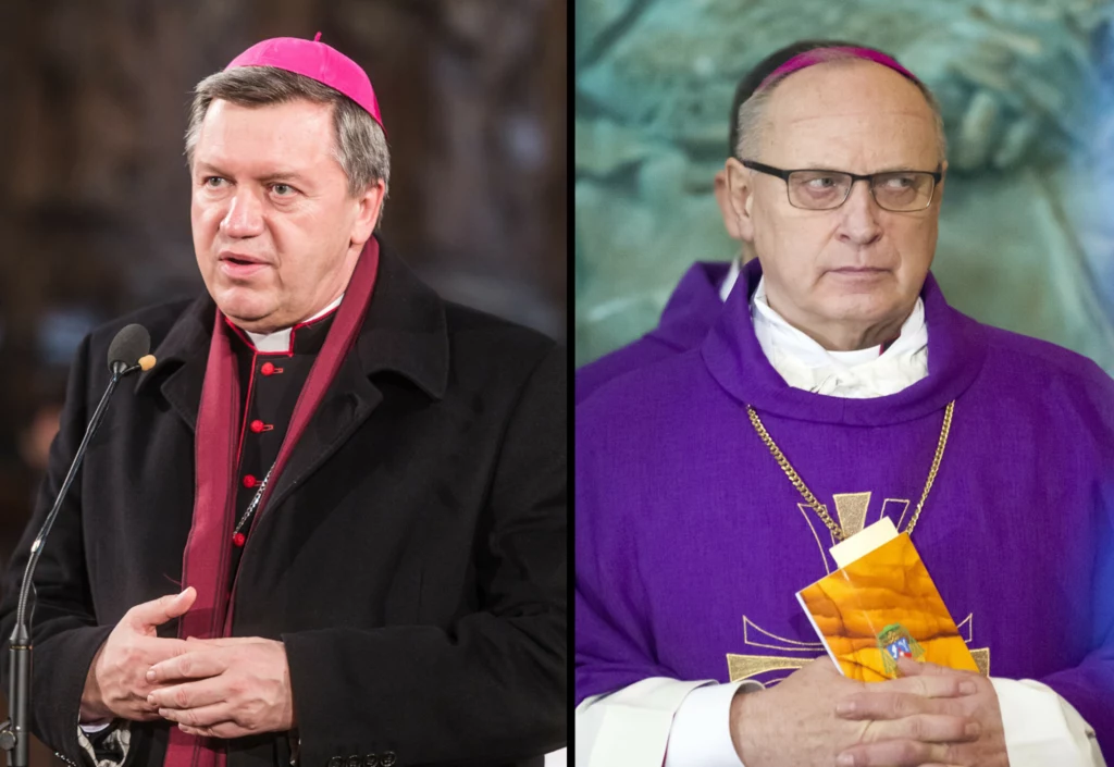 Metropolita wrocławski Józef Kupny i biskup Wiesław Mering Metropolita wrocławski Józef Kupny i biskup Wiesław Mering