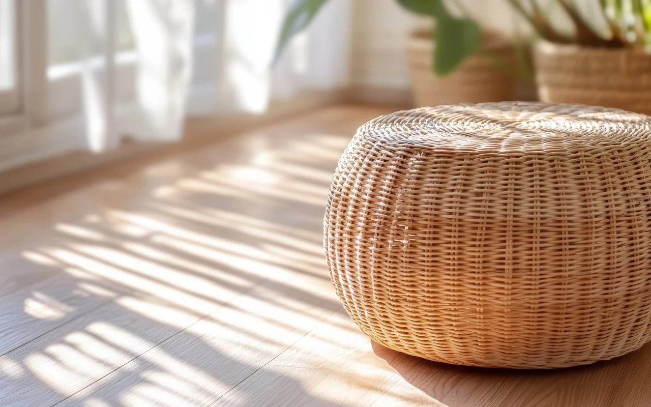 Drobne dodatki z naturalnych materiałów dodają wnętrzu wakacyjnego klimatu