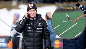 Maciej Maciusiak i skok poza rozmiar skoczni Dawida Kubackiego w Oberstdorfie