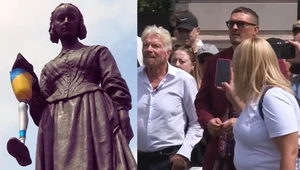 Usyk i Branson: proteza w barwach Ukrainy na londyńskim słynnym pomniku [WIDEO]