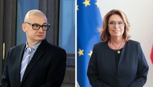 Wicemarszałek Senatu Michał Kamiński i marszałek Senatu Małgorzata Kidawa-Błońska