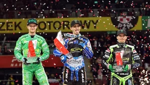 Jack Holder triumfator Grand Prix Warszawy. Obok Brady Kurtz i Patryk Dudek