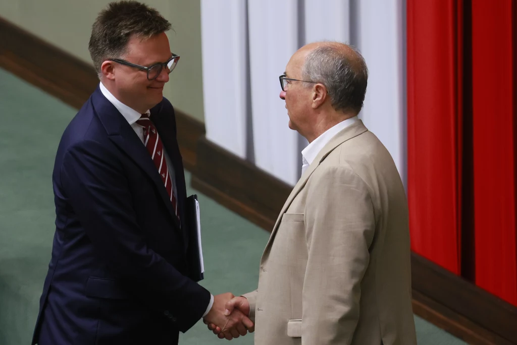 Marszałek Sejmu Szymon Hołownia i wicemarszałek Włodzimierz Czarzasty