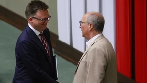 Marszałek Sejmu Szymon Hołownia i wicemarszałek Włodzimierz Czarzasty