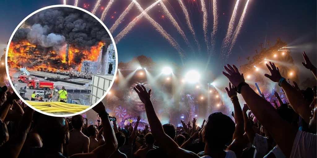 Główną scenę festiwalu Tomorrowland trawi ogień Główną scenę festiwalu Tomorrowland trawi ogień
