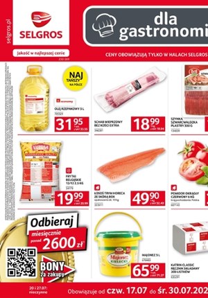 Gazetka promocyjna Selgros Cash&Carry, ważna od 17.07.2025 do 30.07.2025.
