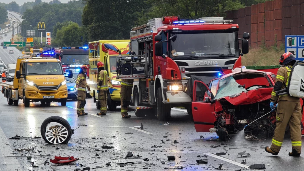 Wypadek na S52 w okolicy Bielska-Białej