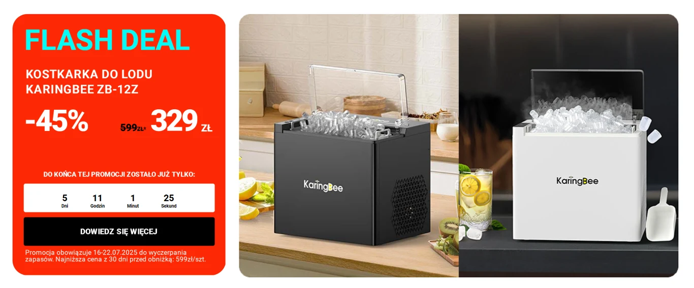 Kostkarka do lodu KaringBee ZB-12Z - lato bez kompromisów