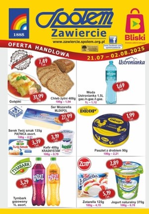 Gazetka promocyjna PSS Społem Zawiercie, ważna od 21.07.2025 do 02.08.2025.
