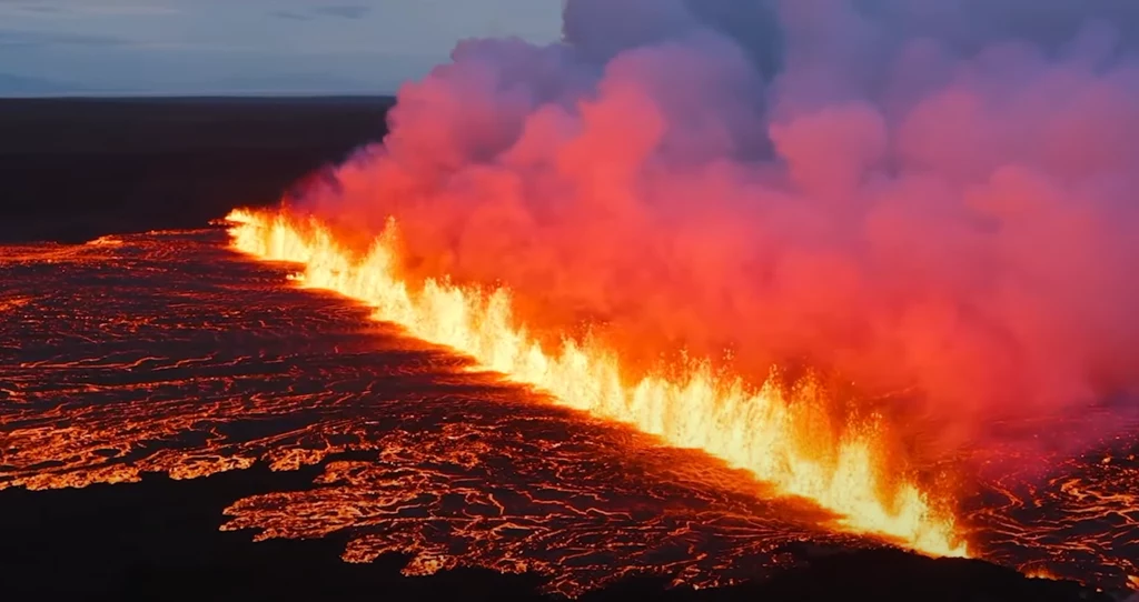 Strumienie lawy, toksyczne gazy i "włosy czarownicy". Kolejna erupcja na Islandii Strumienie lawy, toksyczne gazy i "włosy czarownicy". Kolejna erupcja na Islandii