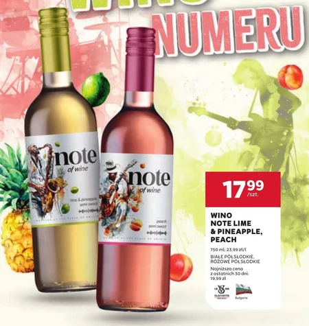 Wino półsłodkie Białe
