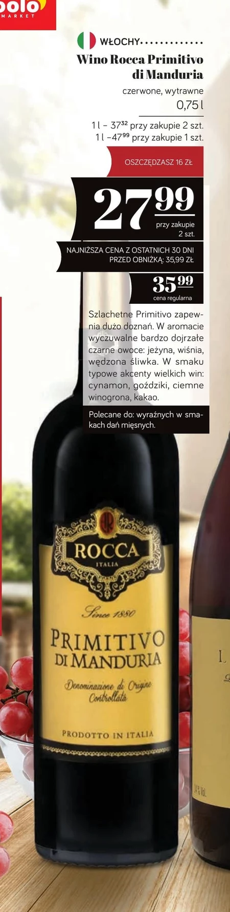 Wino wytrawne Primitivo