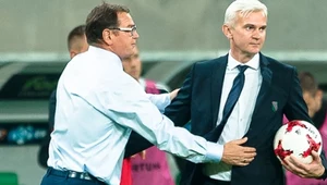 Jan Urban (z lewej) i Jacek Magiera, obecnie jego pierwszy asystent w drużynie narodowej