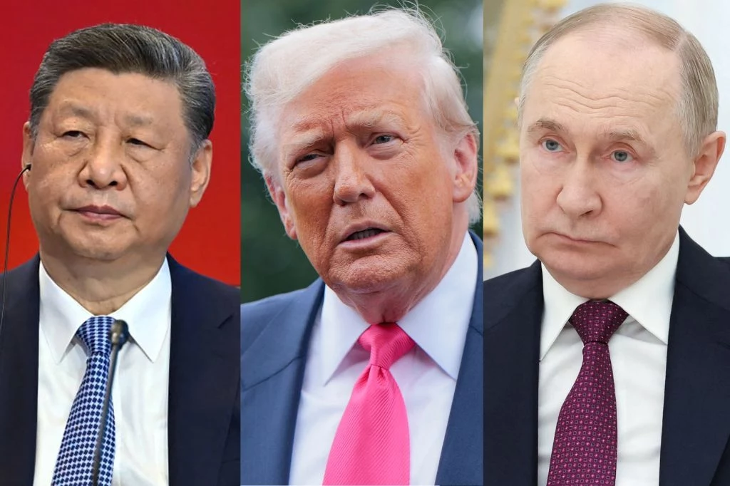 Xi Jinping (L), Donald Trump (Ś) i Władimir Putin (P) spotkają się we wrześniu w Pekinie?