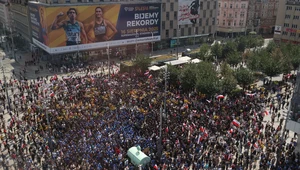 Protest przeciw nielegalnej migracji w Katowicach