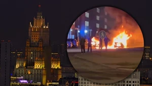 Atak dronów na Moskwę. Rosjanie publikują zdjęcia i filmy
