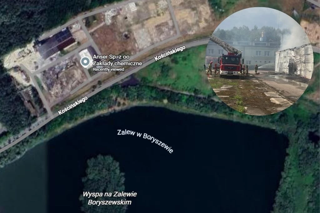 W Sochaczewie wybuchł pożar na terenie zakładu chemicznego W Sochaczewie wybuchł pożar na terenie zakładu chemicznego