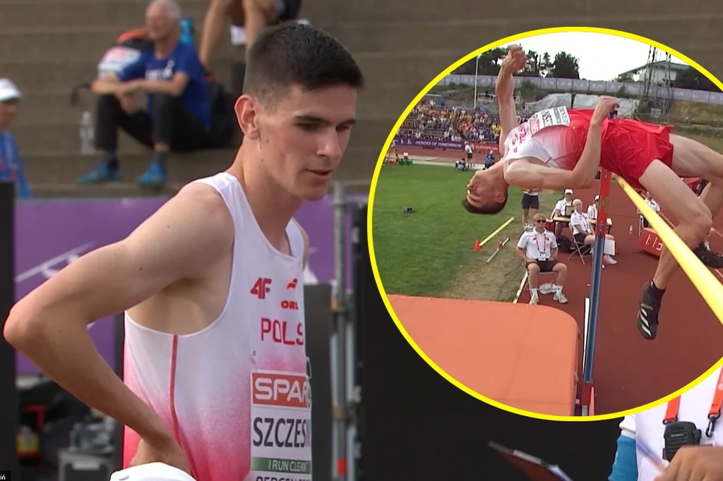 Mikołaj Szczęsny przyjechał do Bergen z rekordem życiowym 2.19 m. A w Norwegii był bliski pokonania... 2.30 m. I jest wicemistrzem Europy