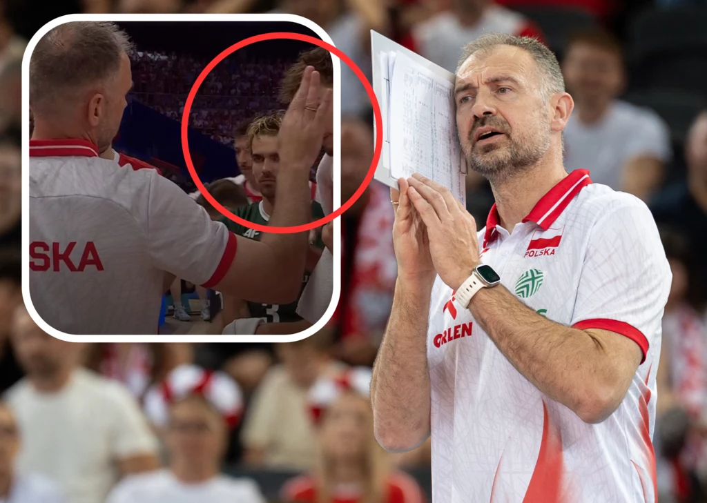 Nikola Grbić podczas meczu Polska - Francja w Lidze Narodów Nikola Grbić podczas meczu Polska - Francja w Lidze Narodów