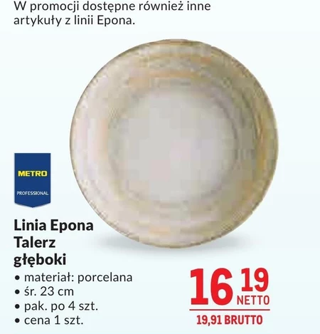 Talerz głęboki Metro