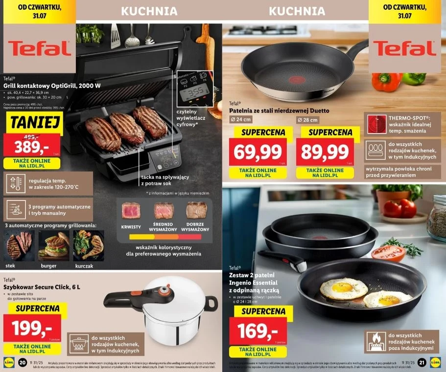 Lidl oferuje okazje cenowe na patelnie Tefal!