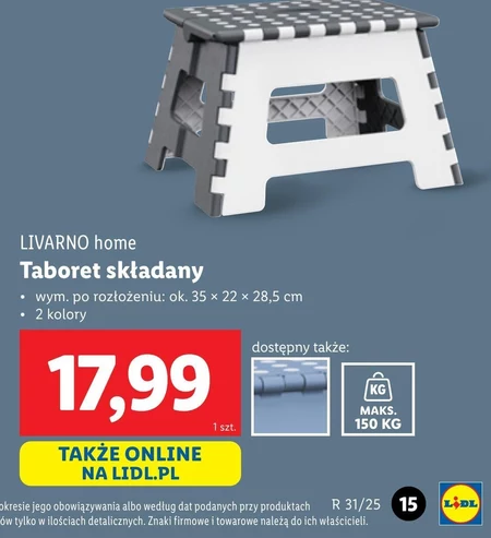 Taboret składany Livarno