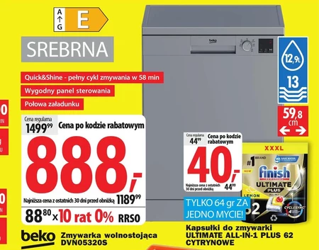 Окрема посудомийна машина Beko