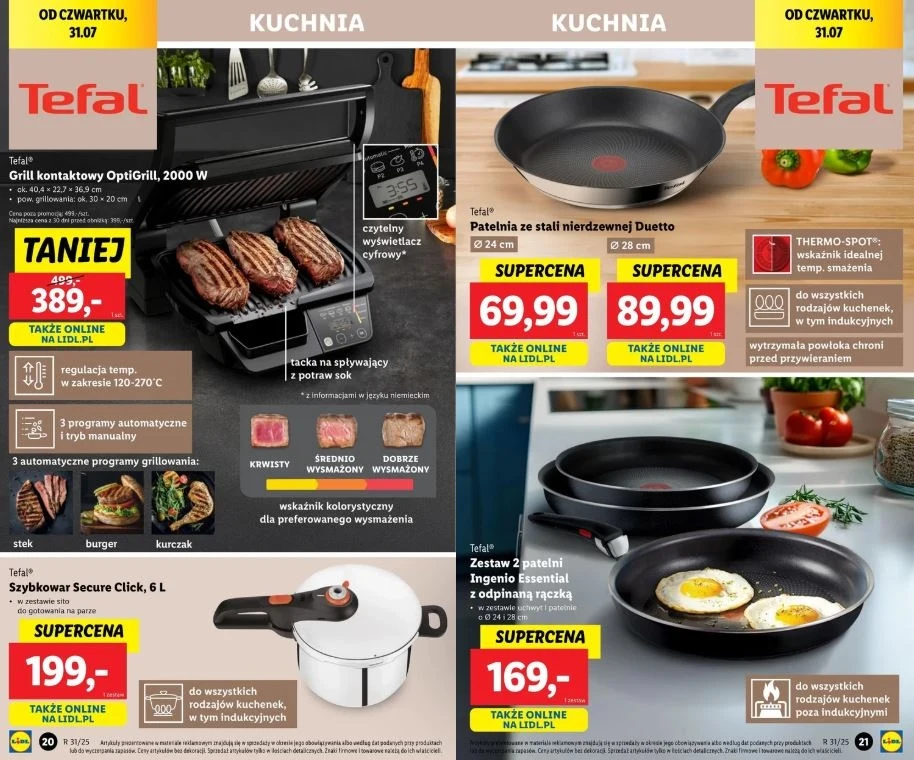 Lidl oferuje promocje na produkty Tefal!