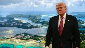 Prezydent USA Donald Trump na tle Palau