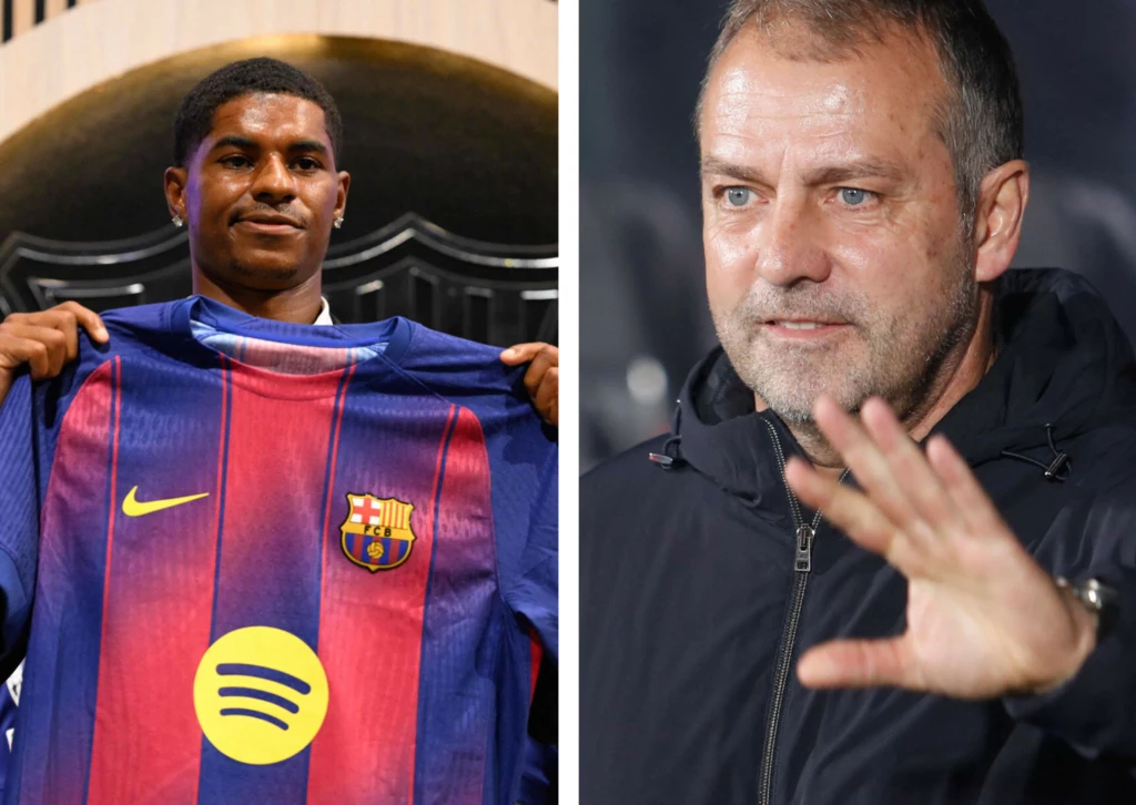 Marcus Rashford i Hansi Flick Marcus Rashford i Hansi Flick