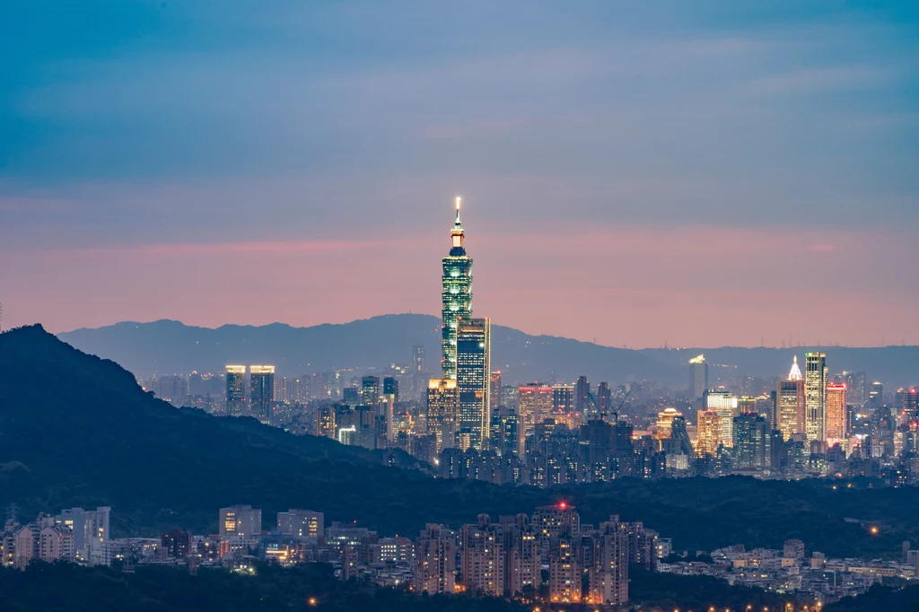 Tajwan zmierzy się z 20-proc. cłami na towary wysyłane do USA. Na zdj. Taipei 