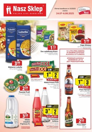 Gazetka promocyjna Nasz Sklep, ważna od 24.07.2025 do 06.08.2025.