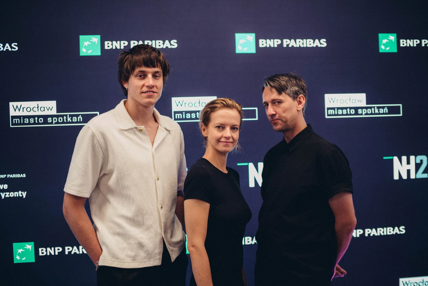 Mieszko Chomka, Marta Nieradkiewicz i Łukasz Grzegorzek podczas 25. MFF BNP Paibas we Wrocławiu Mieszko Chomka, Marta Nieradkiewicz i Łukasz Grzegorzek podczas 25. MFF BNP Paibas we Wrocławiu