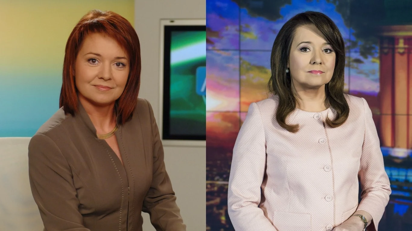 Danuta Holecka w 2005 roku i teraz Danuta Holecka w 2005 roku i teraz