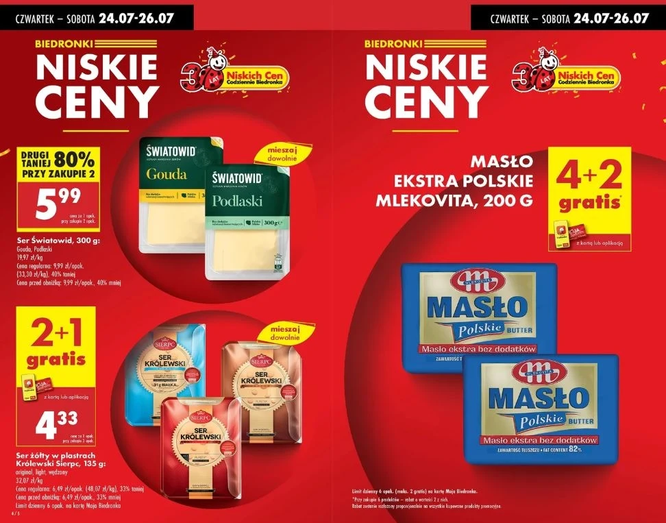 Biedronka oferuje masło w gratisie!