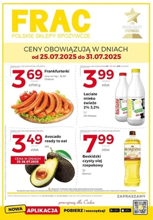Gazetka promocyjna FRAC, ważna od 25.07.2025 do 31.07.2025.