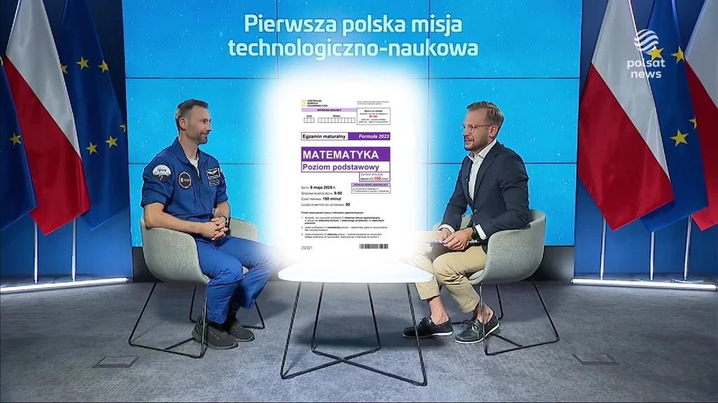 Polski astronauta o obowiązkowej maturze z matematyki i czerwonym pasku Polski astronauta o obowiązkowej maturze z matematyki i czerwonym pasku