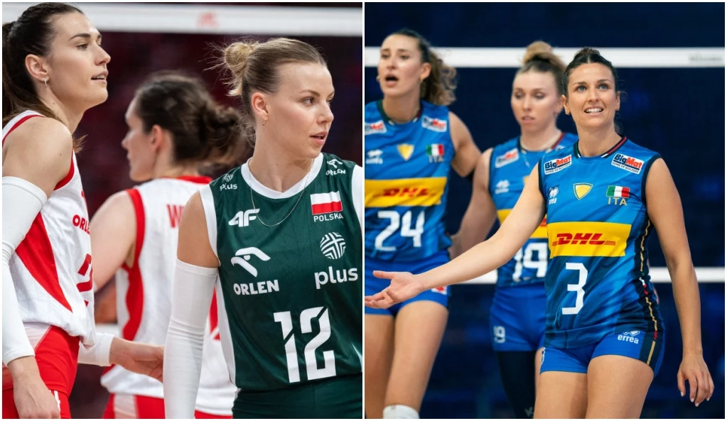 Polskie siatkarki (po lewej) i Włoszki Polskie siatkarki (po lewej) i Włoszki