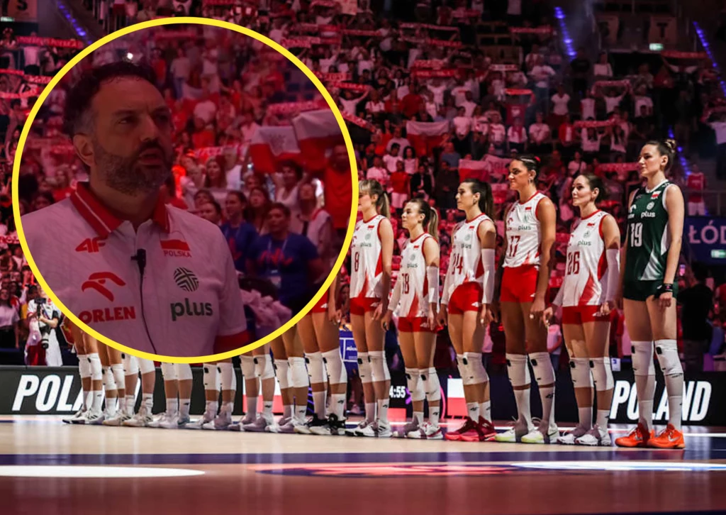 Stefano Lavarini odśpiewał przed meczem dwa hymny Stefano Lavarini odśpiewał przed meczem dwa hymny