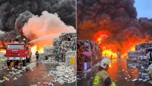 Ogromny pożar pod Kraśnikiem. Płonie składowisko odpadów