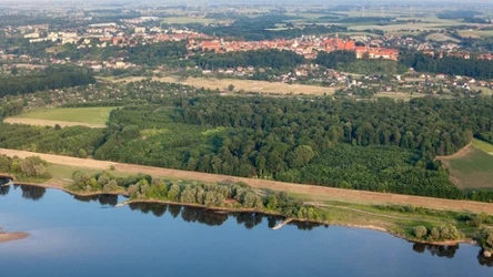 Chełmno i Wisła z lotu ptaka