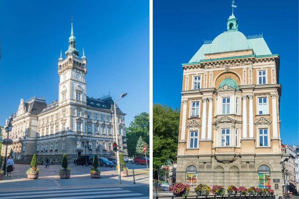 Wizytę w Beskidzie Śląskim warto połączyć ze zwiedzaniem Bielska-Białej Zabytkowe budynki o bogato zdobionych fasadach, charakterystycznych wieżach i detalach architektonicznych, otoczone miejską infrastrukturą i roślinnością ozdobną.