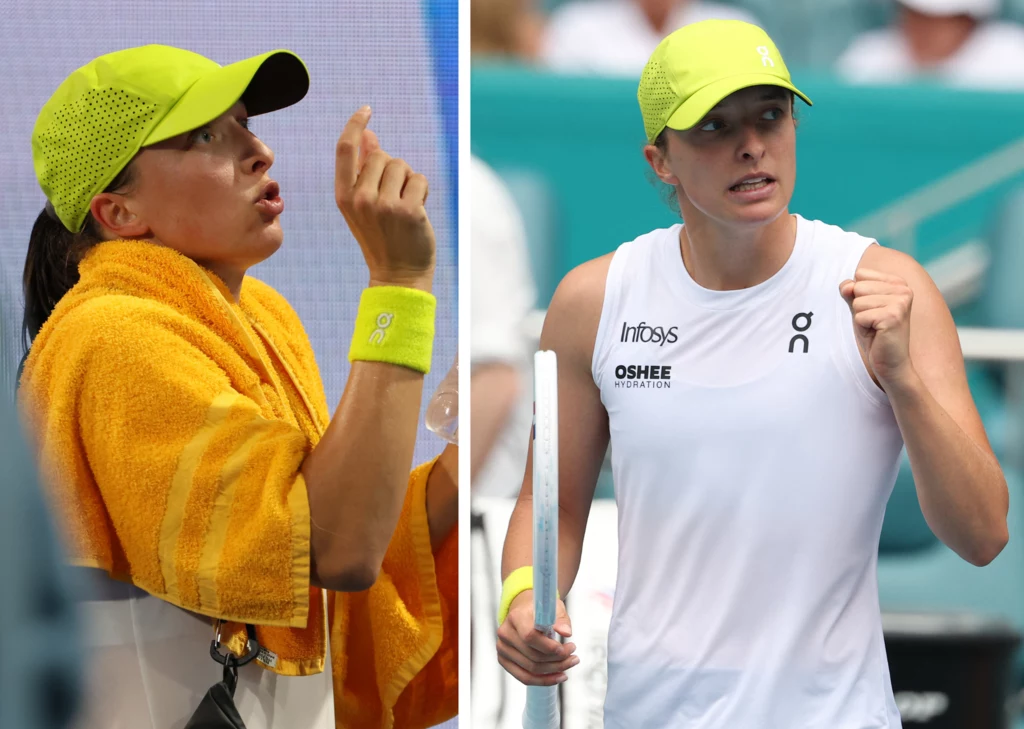 Iga Świątek - była liderka rankingu WTA - w akcji Iga Świątek - była liderka rankingu WTA - w akcji