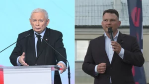 Jarosław Kaczyński i Sławomir Mentzen
