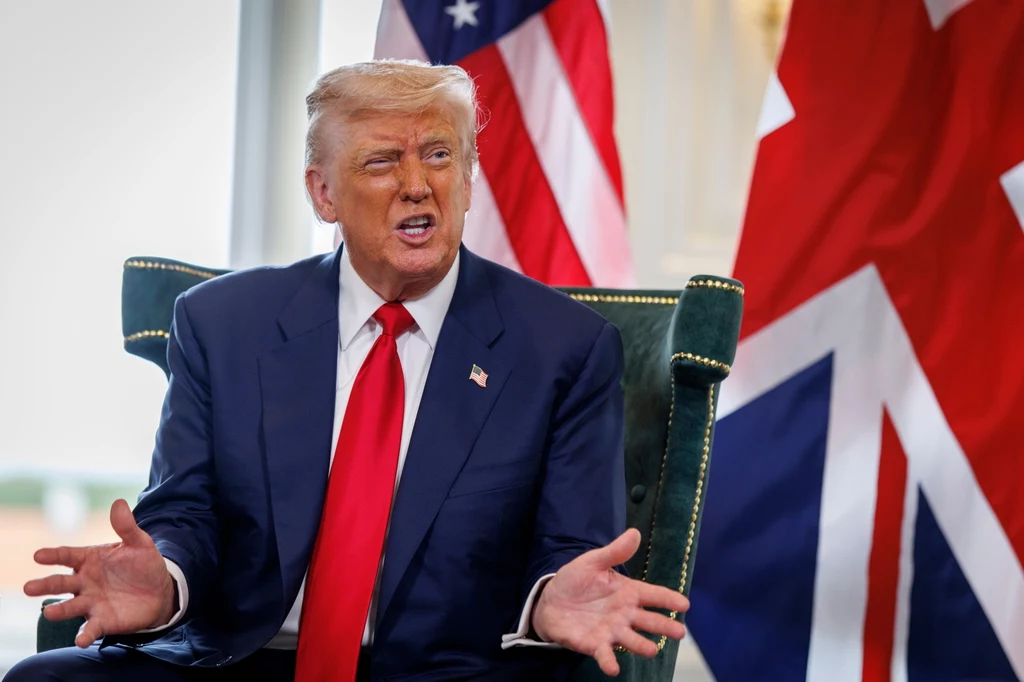 Prezydent USA Donald Trump w Szkocji