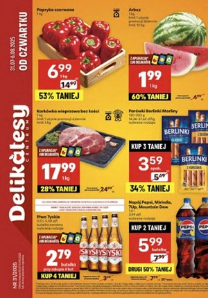 Gazetka promocyjna Delikatesy Centrum, ważna od 31.07.2025 do 06.08.2025.