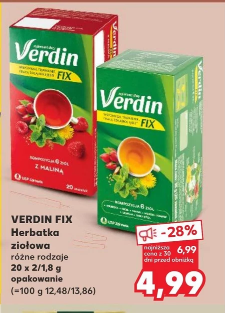 Herbata ziołowa Verdin Fix