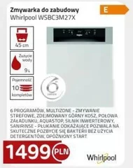 Вбудована посудомийна машина Whirlpool